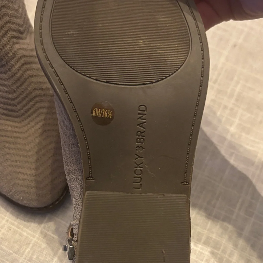Lucky Brand Women's Taupe Ankle Booties - Picture 3 of 5